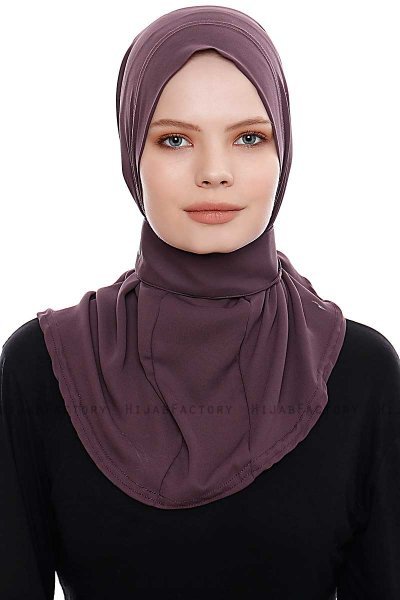 Narin - Hijab Crepe One-Piece Práctico Púrpura