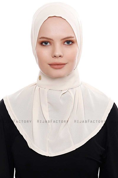 Narin - Hijab Crepe One-Piece Práctico Beige Claro