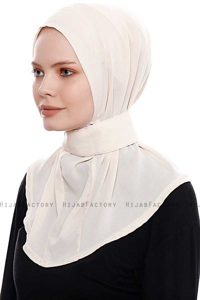 Narin - Hijab Crepe One-Piece Práctico Beige Claro