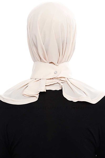Narin - Hijab Crepe One-Piece Práctico Beige Claro