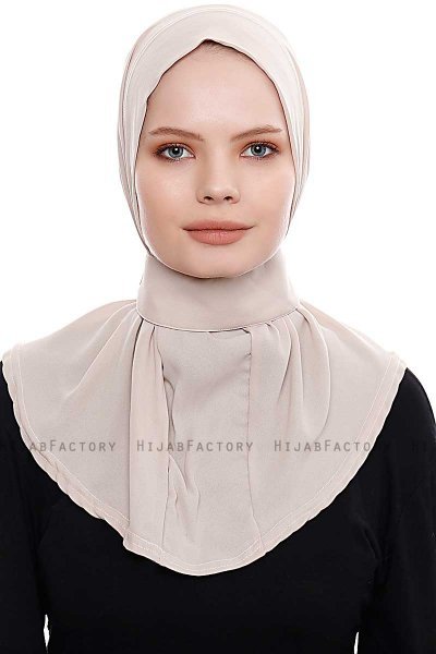 Narin - Hijab Crepe One-Piece Práctico Taupe Claro