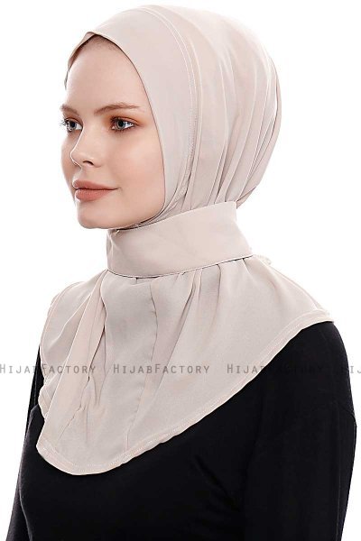 Narin - Hijab Crepe One-Piece Práctico Taupe Claro