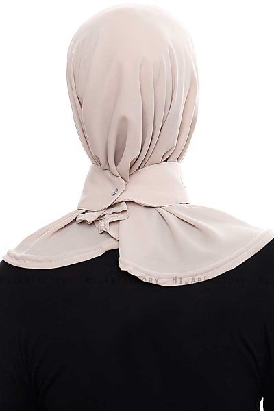 Narin - Hijab Crepe One-Piece Práctico Taupe Claro