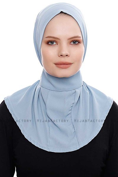 Narin - Hijab Crepe One-Piece Práctico Azul Claro