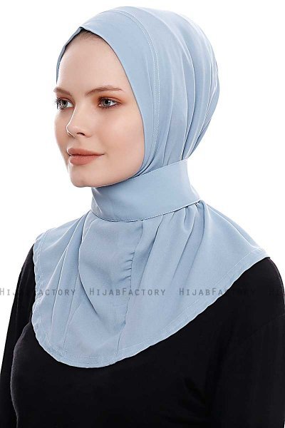 Narin - Hijab Crepe One-Piece Práctico Azul Claro
