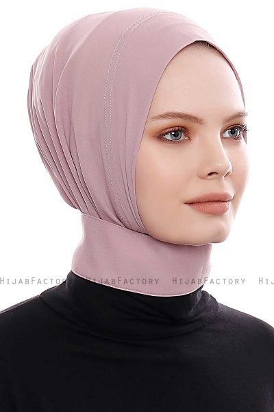 Narin - Hijab Crepe One-Piece Práctico Rosa Oscuro