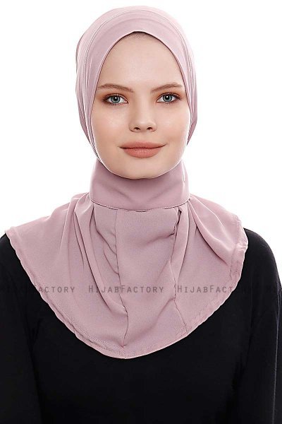 Narin - Hijab Crepe One-Piece Práctico Rosa Oscuro