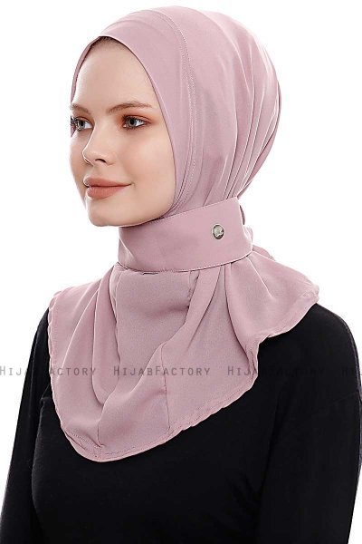 Narin - Hijab Crepe One-Piece Práctico Rosa Oscuro