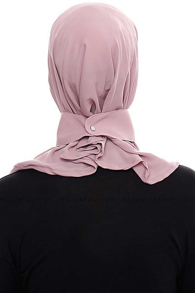Narin - Hijab Crepe One-Piece Práctico Rosa Oscuro