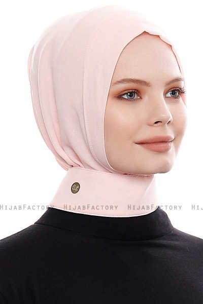 Narin - Hijab Crepe One-Piece Práctico Rosado