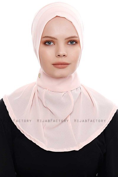 Narin - Hijab Crepe One-Piece Práctico Rosado