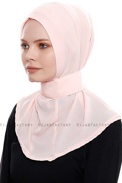 Narin - Hijab Crepe One-Piece Práctico Rosado