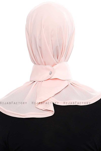 Narin - Hijab Crepe One-Piece Práctico Rosado