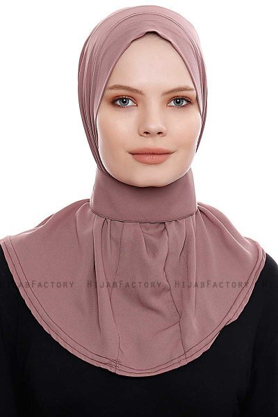 Narin - Hijab Crepe One-Piece Práctico Rose Pink