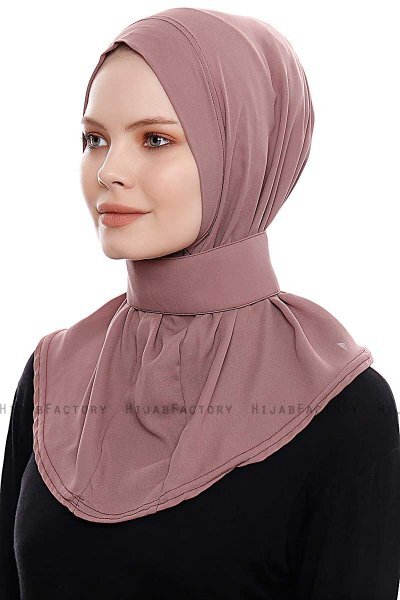 Narin - Hijab Crepe One-Piece Práctico Rose Pink
