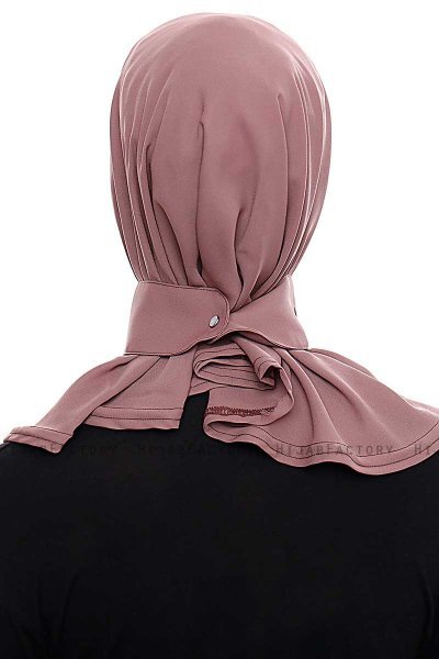 Narin - Hijab Crepe One-Piece Práctico Rose Pink