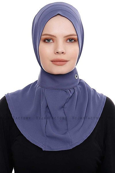Narin - Hijab Crepe One-Piece Práctico Royal Blue