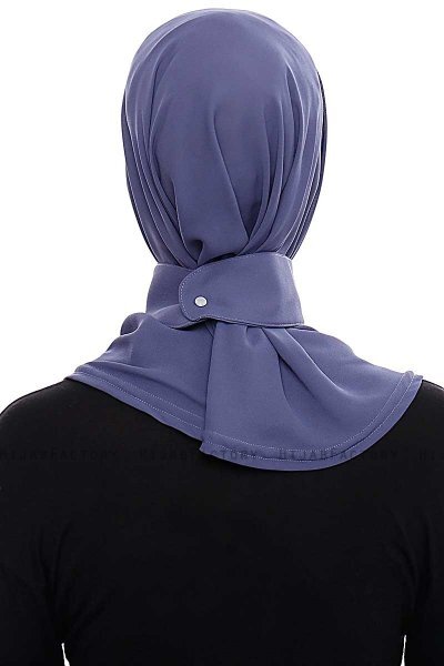 Narin - Hijab Crepe One-Piece Práctico Royal Blue