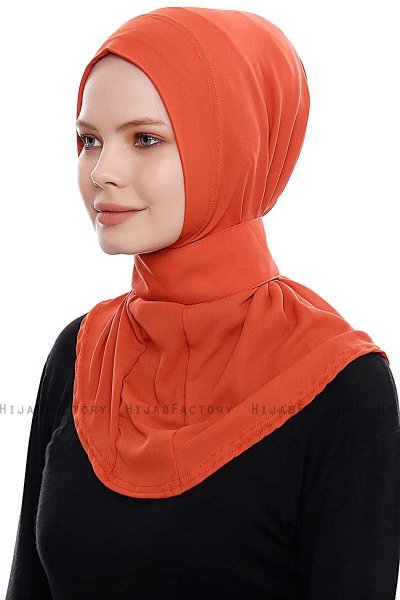 Narin - Hijab Crepe One-Piece Práctico Ladrillo