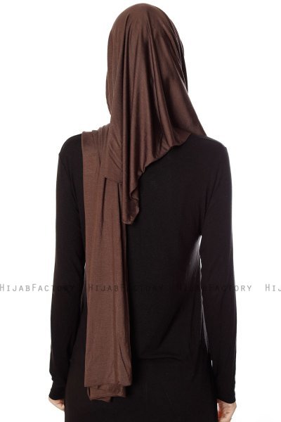 Naz - Hijab One-Piece Práctico Marrón & Taupe Claro - Ecardin