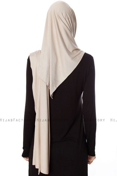 Naz - Hijab One-Piece Práctico Taupe Claro & Beige Claro - Ecardin