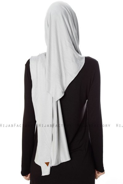 Naz - Hijab One-Piece Práctico Gris Claro & Azul Claro - Ecardin