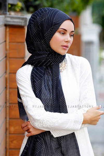 Nija - Hijab Estampado Negro - Sal Evi