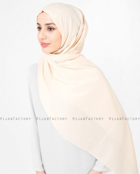 Nude - Aprikos Bomull Voile Hijab Sjal InEssence Ayisah 5TA50c