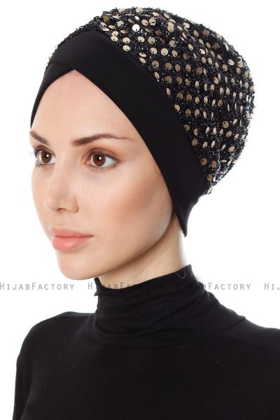 Nurten - Turbante Negro & Gold