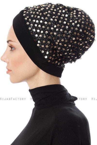 Nurten - Turbante Negro & Gold