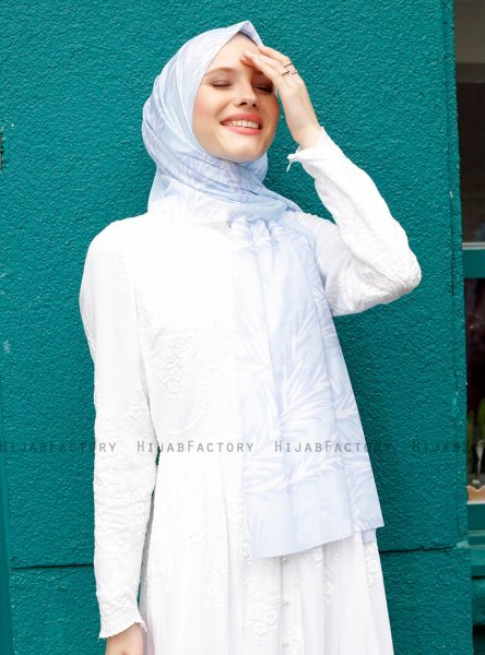 Pariza - Hijab Estampado Azul Claro