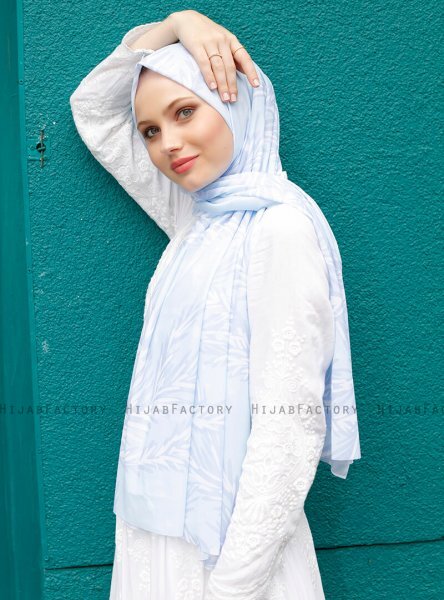 Pariza - Hijab Estampado Azul Claro