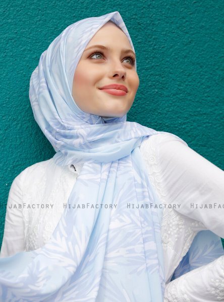 Pariza - Hijab Estampado Azul Claro