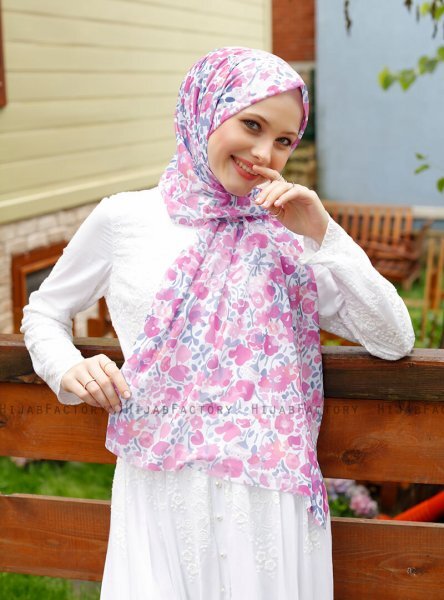 Pariza - Hijab Estampado Rosa Oscuro