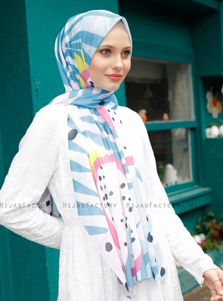 Pariza - Hijab Estampado Turquesa