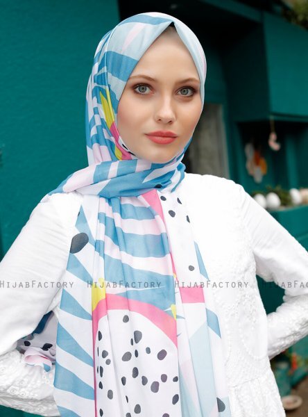 Pariza - Hijab Estampado Turquesa