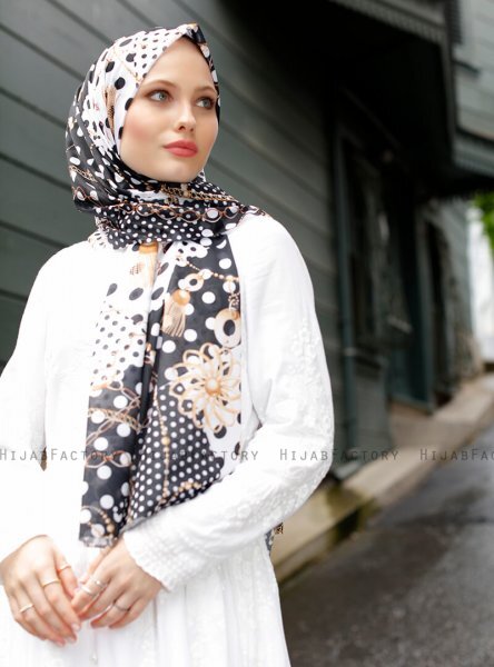 Pariza - Hijab Estampado Negro