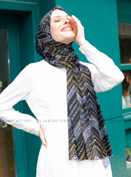 Pariza - Hijab Estampado Circulo Negro