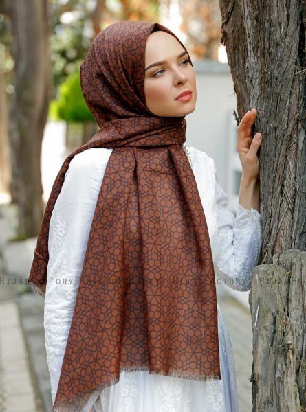 Pareesa - Hijab Estampado Marrón - Sal Evi