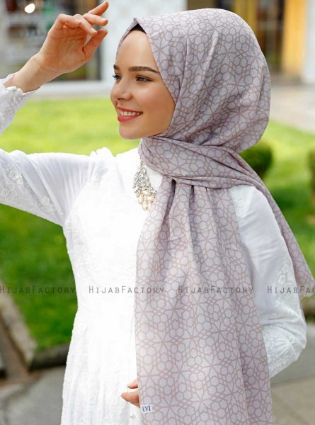 Pareesa - Hijab Estampado Taupe - Sal Evi