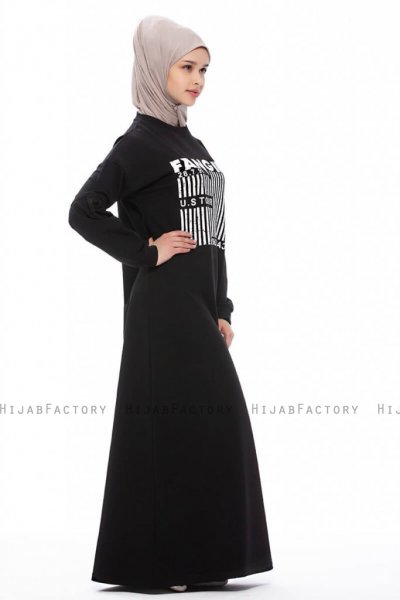 Pelda Svart Modest Klänning Bwest 280494c