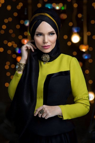 Queen Svart Hijab Sjal Muslima Wear 310101a
