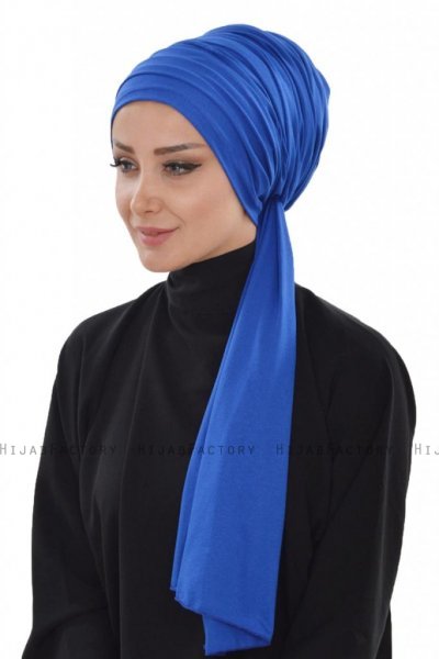 Rebecca - Turbante De Algodón Azul - Ayse Turban