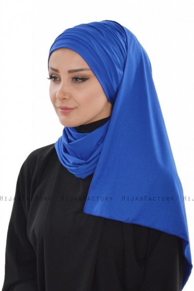 Rebecca - Turbante De Algodón Azul - Ayse Turban