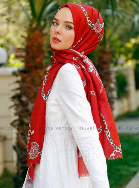 Sameira - Hijab Estampado Rojo - Sal Evi