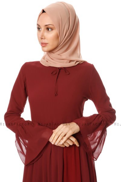 Samiya - Vestido Burdeos Chiffon - Burun