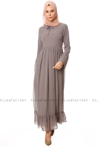 Samiya - Vestido Gris Chiffon - Burun
