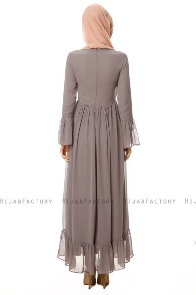 Samiya - Vestido Gris Chiffon - Burun