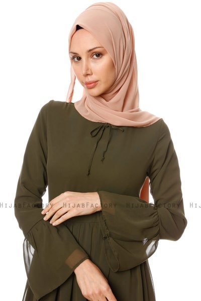 Samiya - Vestido Caqui Chiffon - Burun