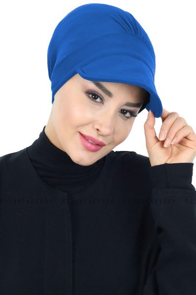Sandra - Turbante De Algodón Azul - Ayse Turban